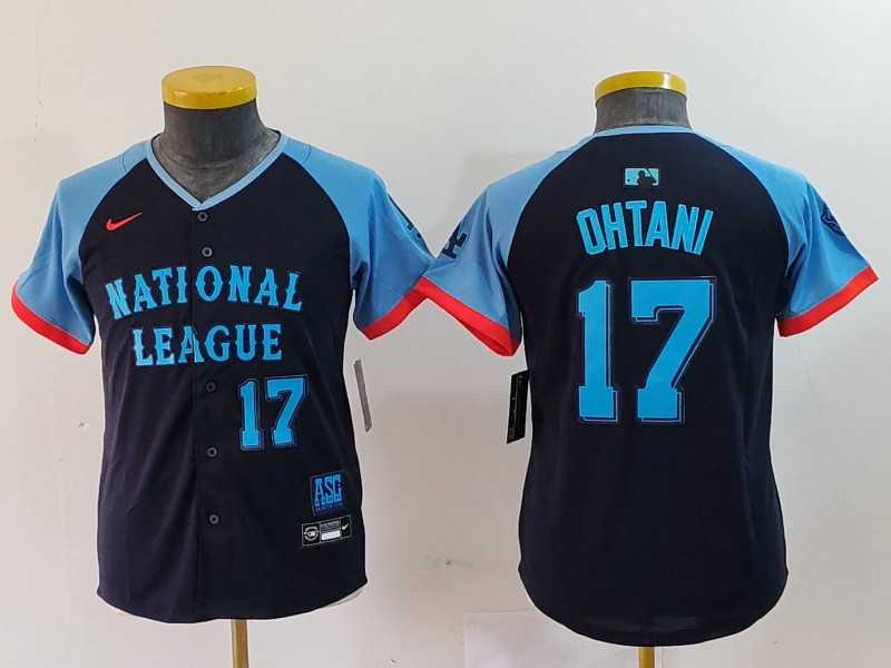 Youth Los Angeles Dodgers #17 Shohei Ohtani Number Navy 2024 All Star Limited Stitched Jersey->2024 mlb all-star->MLB Jersey